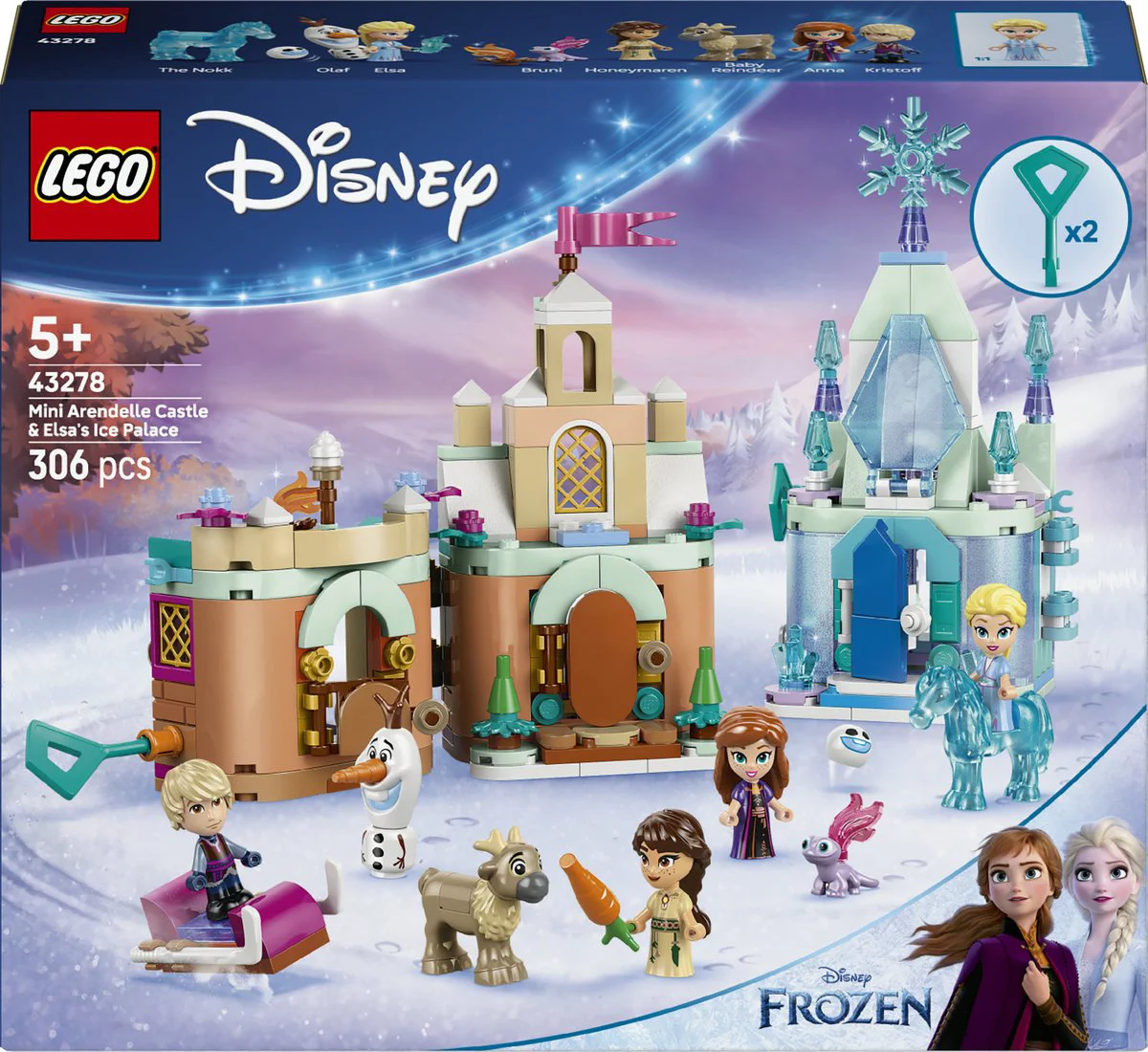 LEGO Disney Mini kasteel van Arendelle en Elsa's ijspaleis 43278
