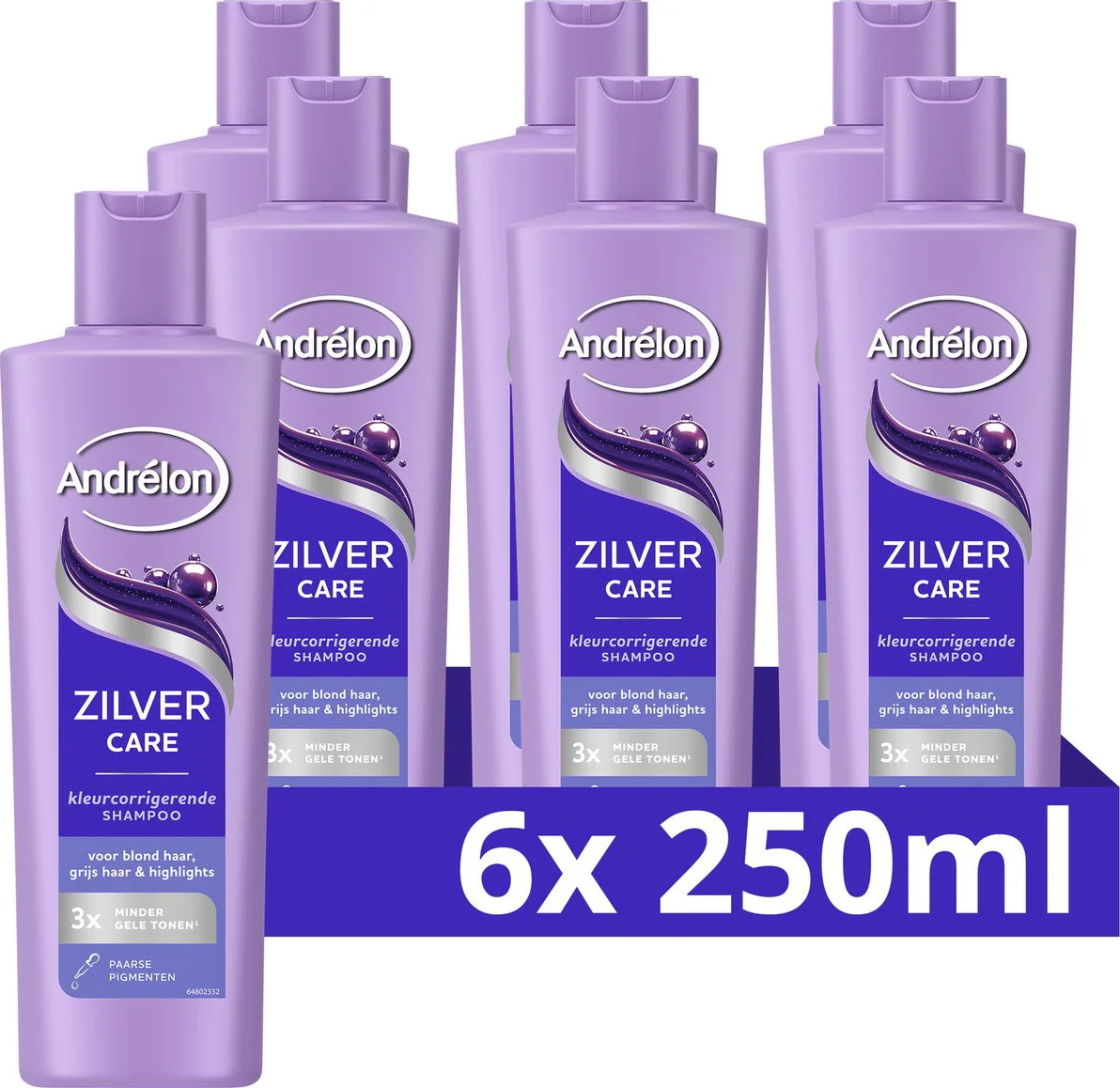 6x Andrélon Shampoo Zilver Care 250 ml