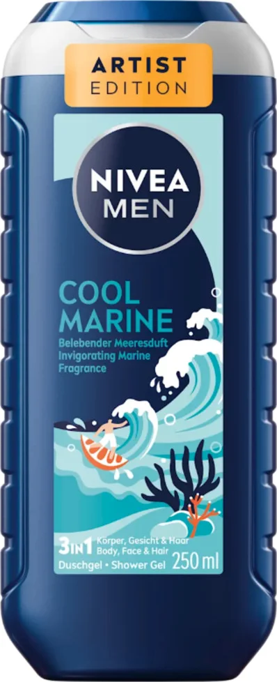 NIVEA Men Shampoo & Douchegel 3in1 Cool Marine 250 ml