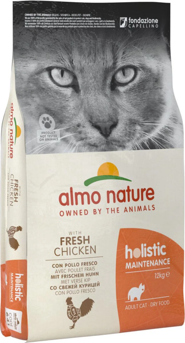 Almo Nature Holistic Kattenvoer Droog Kip & Rijst 12 kg