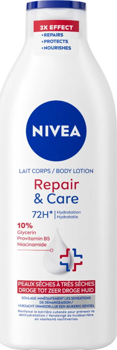 3x NIVEA Bodylotion Repair & Care 400 ml