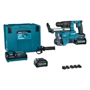 Makita HR010GD201 Accu combihamer SDS-Plus 2,1J + stofafzuiging XGT 40V Max 2.5Ah in Mbox