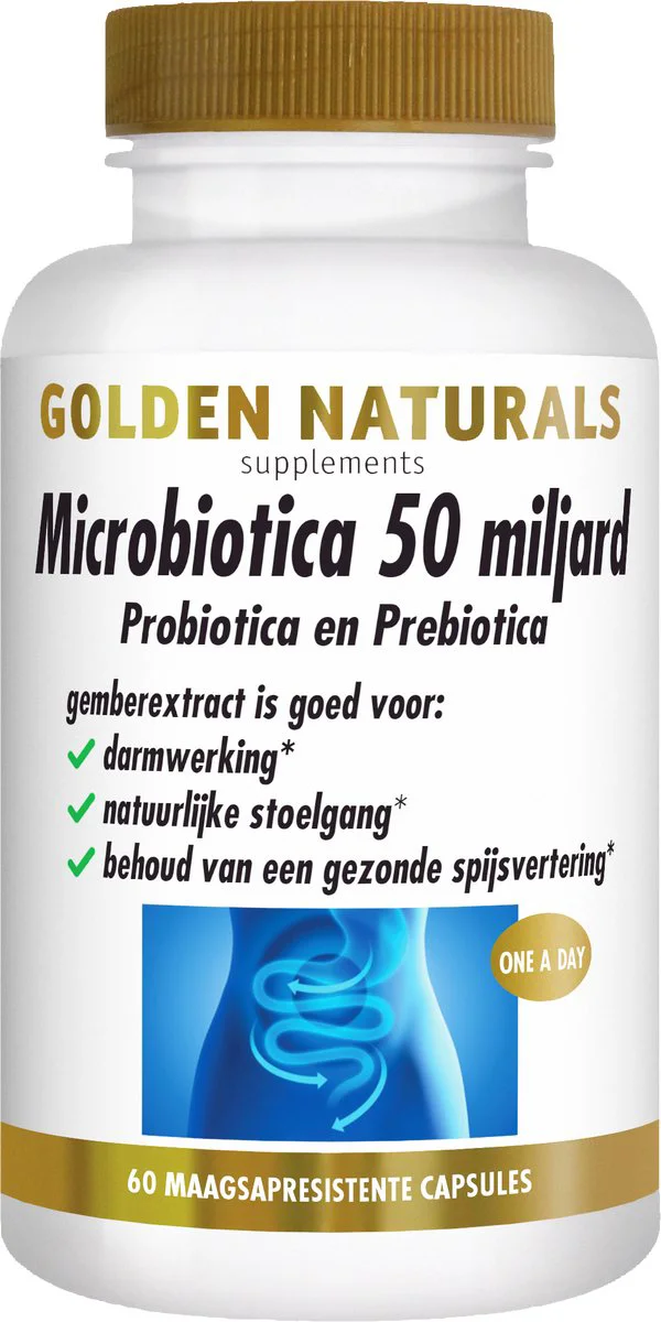 Golden Naturals Microbiotica 50 Miljard 60 vegacapsules