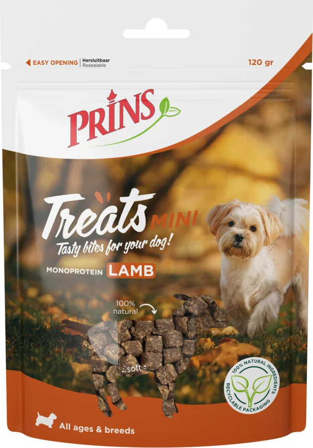 10x Prins Hondensnack Treats Lamb 120 gr
