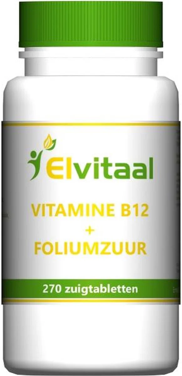 Elvitum Vitamine B12 + Foliumzuur Zuigtabletten 270TB