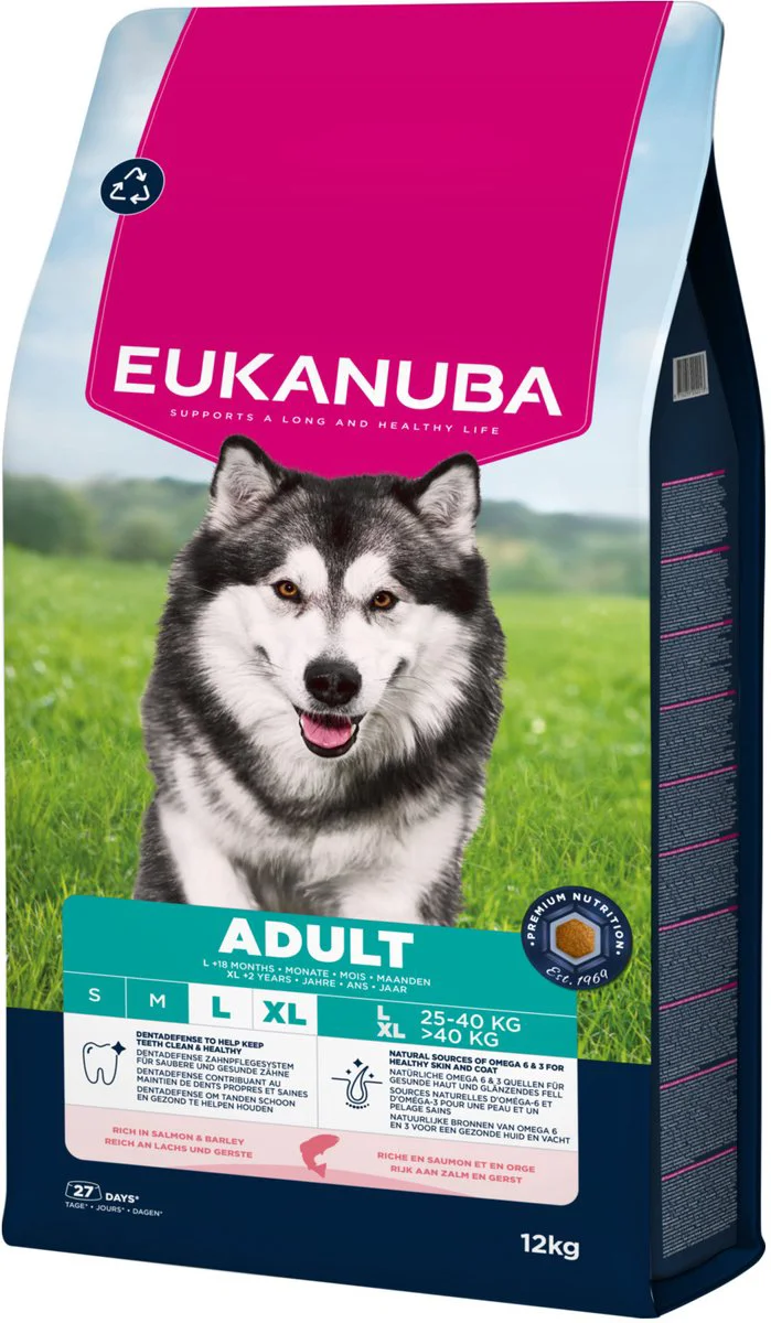Eukanuba Hondenvoer Droog Life Care Dog Adult Large Zalm en Gerst 12 kg