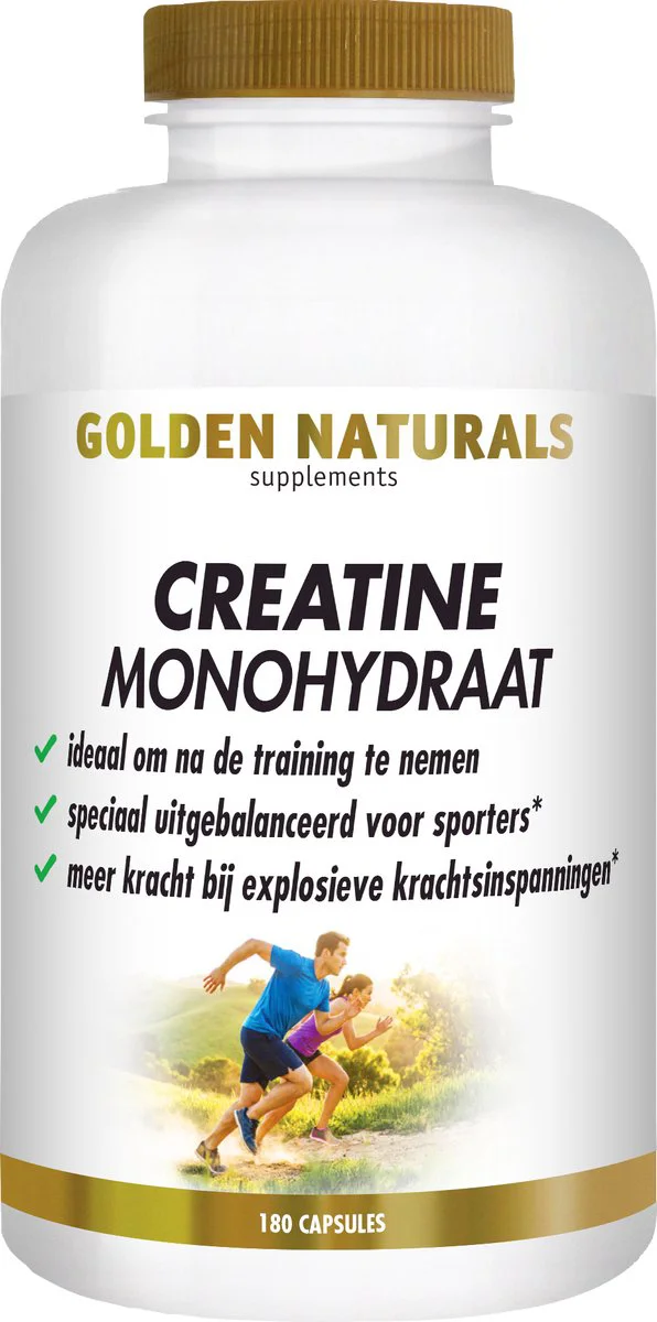 Golden Naturals Creatine Monohydraat 180 capsules