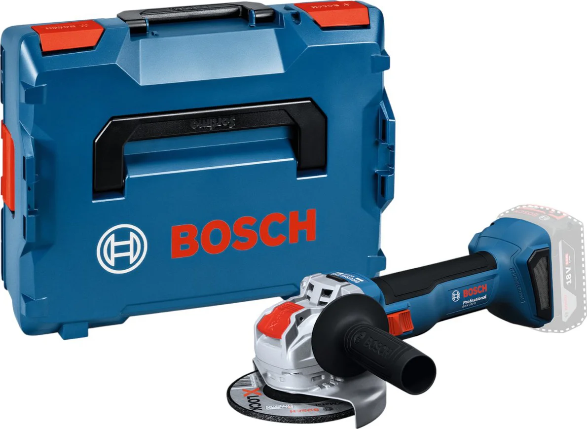 Bosch Professional GWX 18V-8 Accu haakse slijper 125mm X-Lock 18V Basic Body in L-Boxx - 06019N9101