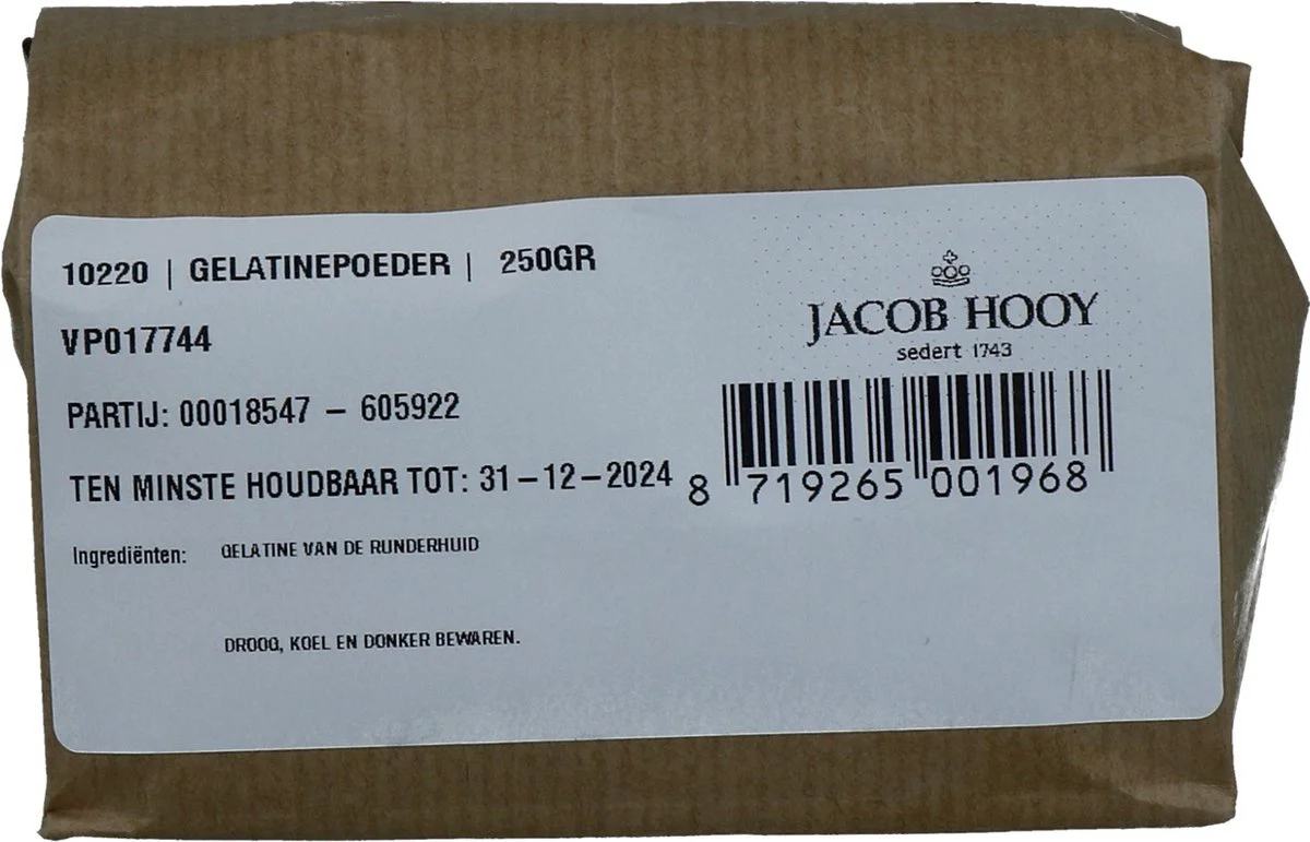 Jacob Hooy Gelatinepoeder 250GR