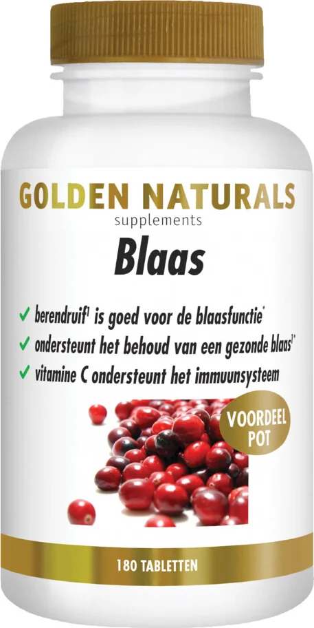 2x Golden Naturals Blaas Vegan 180 tabletten