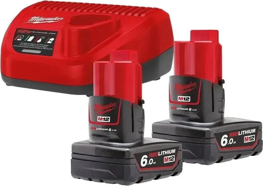 Milwaukee M12 NRG-602 Accu Starterset 12V 2x 6.0Ah - 4933451903