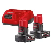 Milwaukee M12 NRG-602 Accu Starterset 12V 2x 6.0Ah - 4933451903