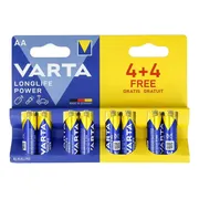 Varta Longlife Power AA Batterijen 8ST