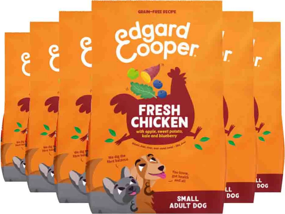 6x Edgard & Cooper Hondenvoer Droog Adult Small Kip 700 gr