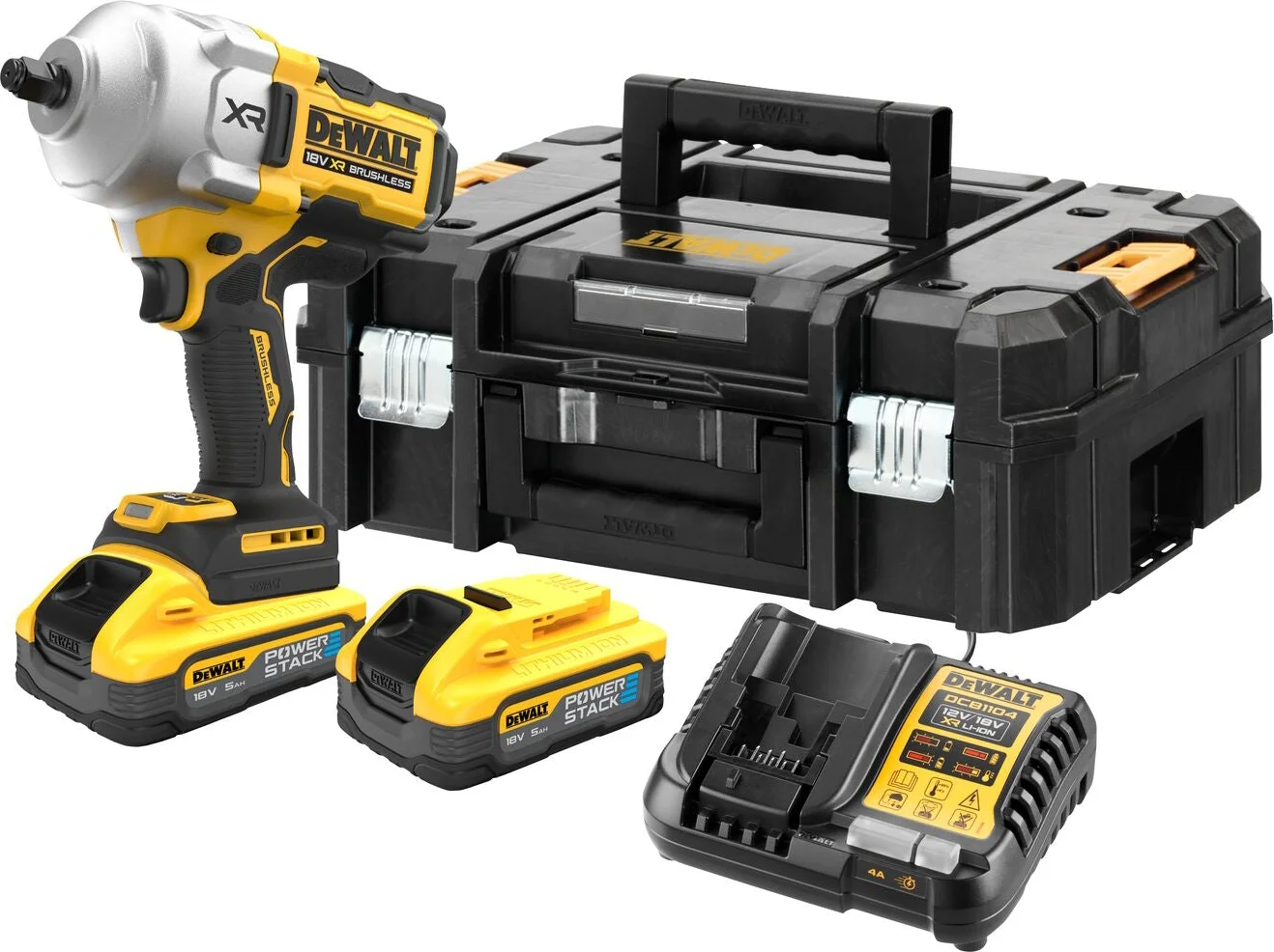DeWALT DCF961H2T Accu slagmoersleutel 1626Nm 1/2" frctiering 18V XR POWERSTACK 5.0Ah in TSTAK