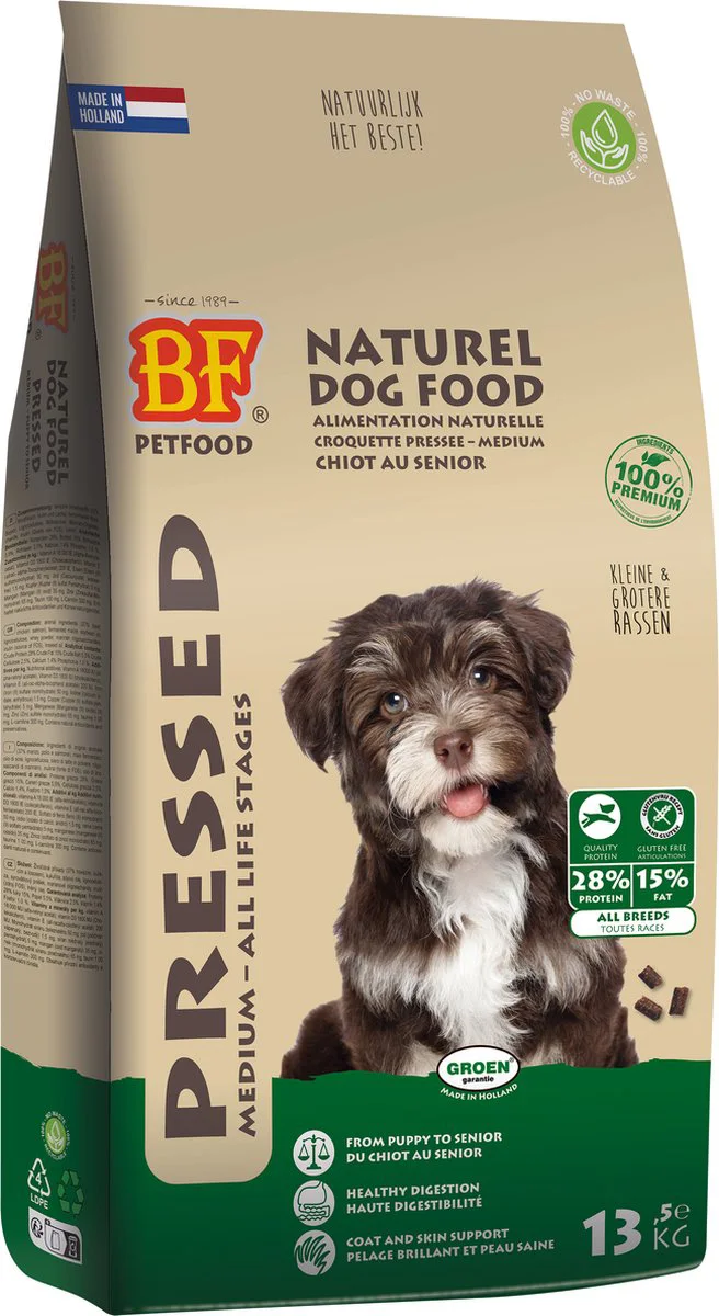 BF Petfood Geperst Hondenvoer Medium 13,5 kg