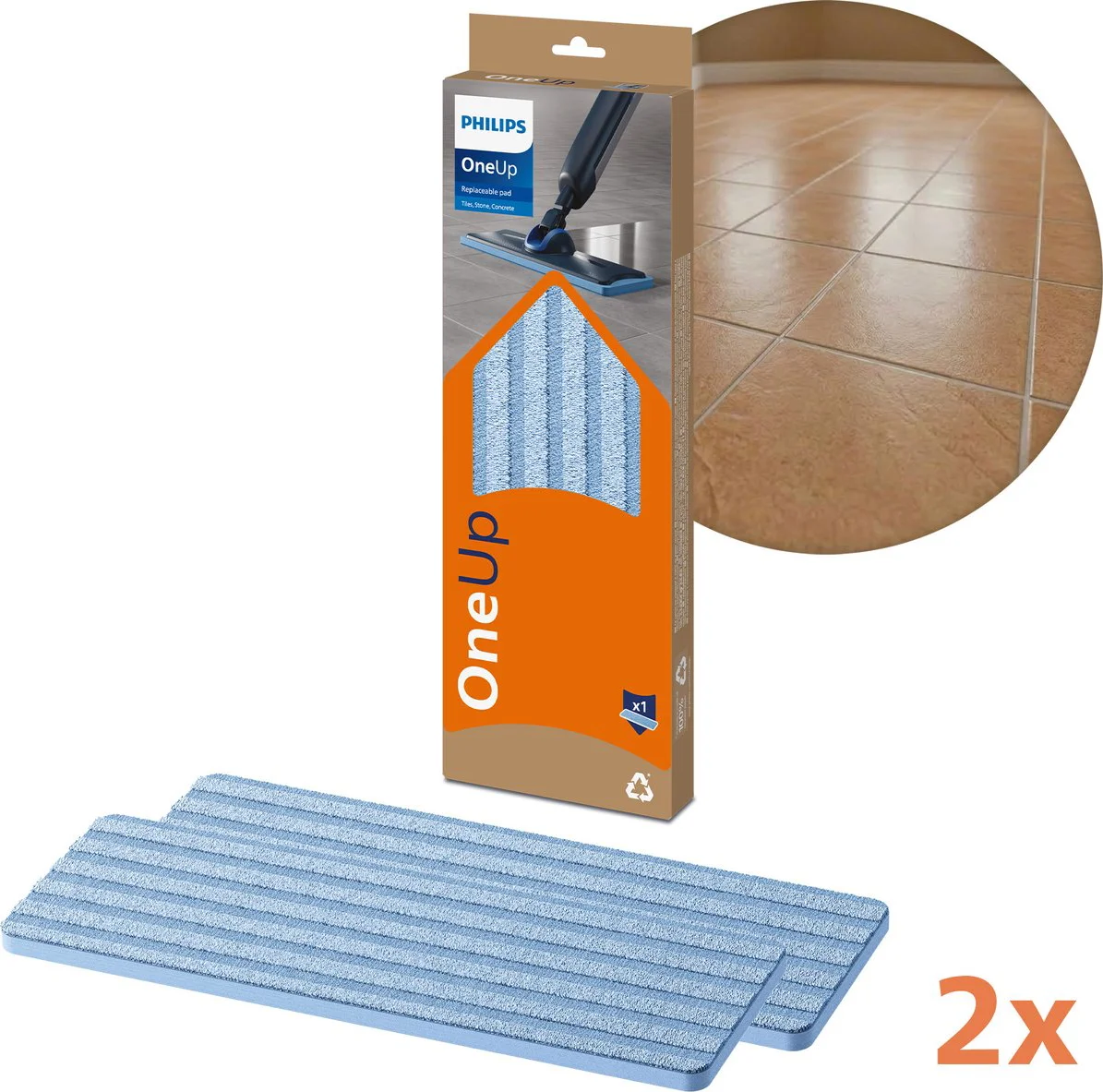Philips OneUp Dweildoek XV1883/20 (2 stuks)