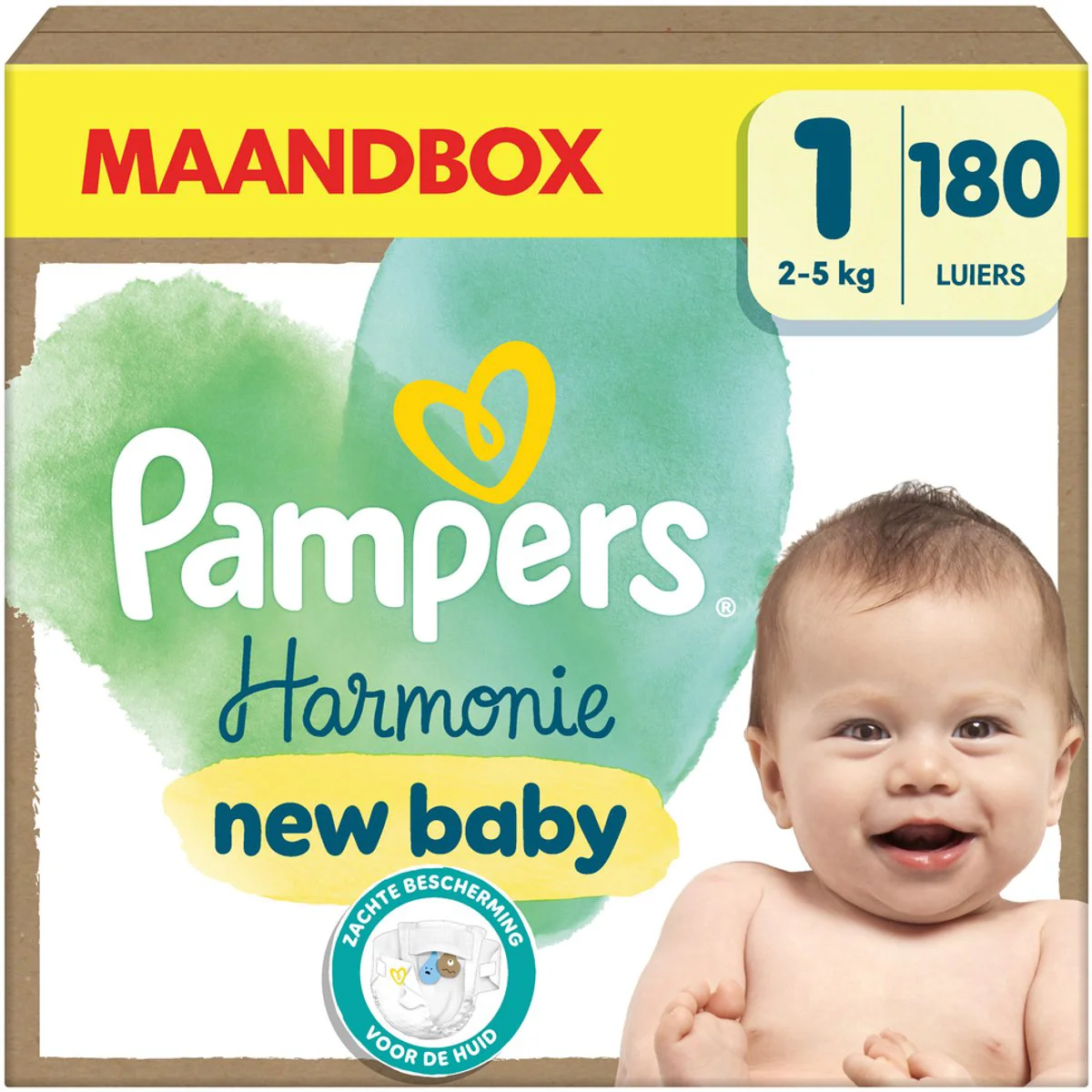 Pampers Harmonie Luiers Maat 1 (2-5kg) 180 stuks