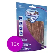 10x Renske Gezonde Beloning Vleesrepen Hondensnack Eend 100 gr
