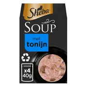 Sheba Soup Kattenvoer Natvoer Tonijn 4 x 40 gr