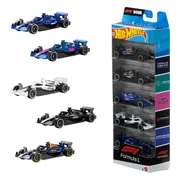 Hot Wheels Formula 1 - set van 5 metalen F1 speelgoedauto's