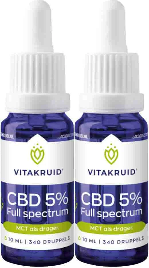 2x Vitakruid CBD Olie 5% Full Spectrum 10 ml