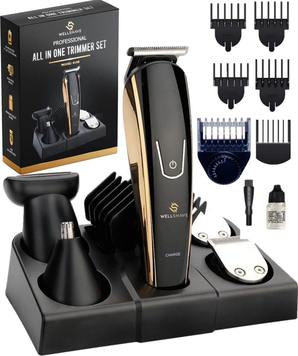 Wellshave 5 in 1 Baardtrimmer Mannen Pro - Trimmer Baard en Lichaam