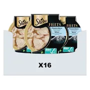 16x Sheba Kattenvoer Nat Filets in Saus Witvis 60gr