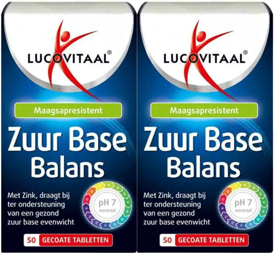 2x Lucovitaal Zuur Base 50 tabletten
