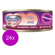 24x Renske Mousse Kattenvoer Nat Eend 70 gr