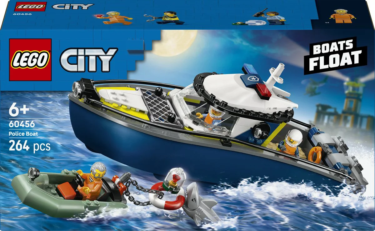 LEGO City Achtervolging met politieboot 60456