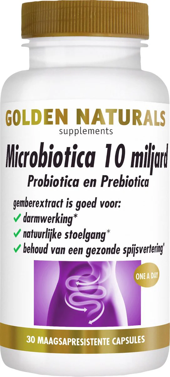 Golden Naturals Microbiotica 10 Miljard 30 vegacapsules
