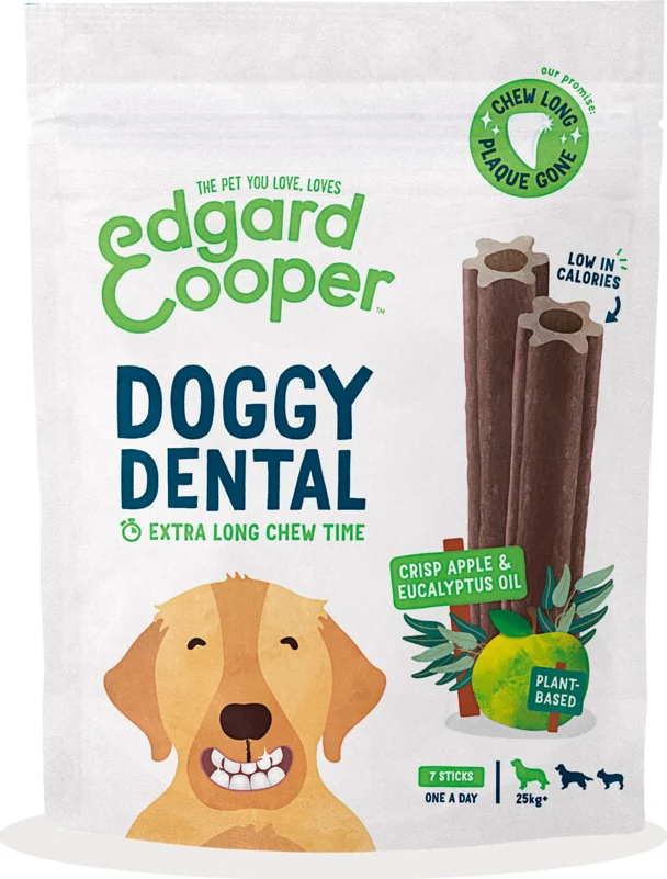 8x Edgard & Cooper Doggy Dental Sticks Appel - Eucalyptusolie