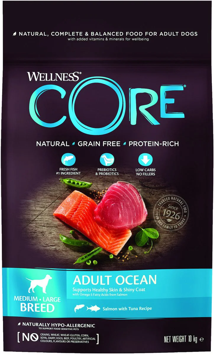 Wellness Core Hondenvoer Ocean Zalm - Tonijn 10 kg