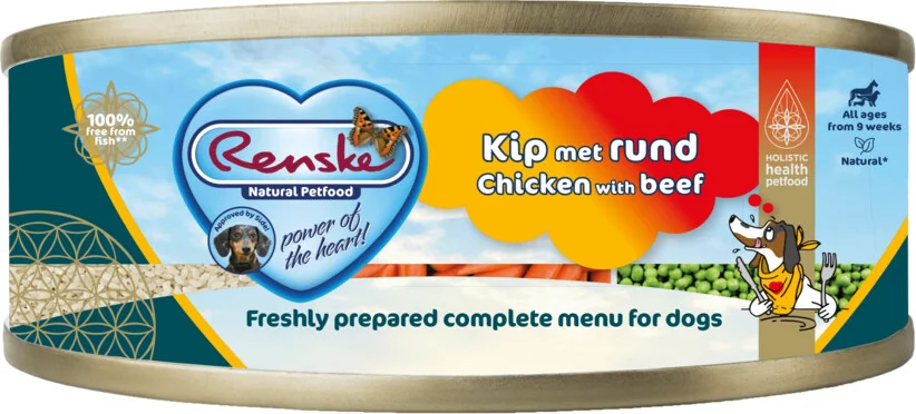 Renske Vers Gestoomd Complete Menu Hondenvoer Nat Kip - Rund 95 gr