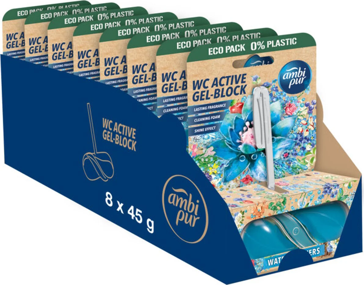 8x Ambi Pur Toiletblok Water & Bloemen