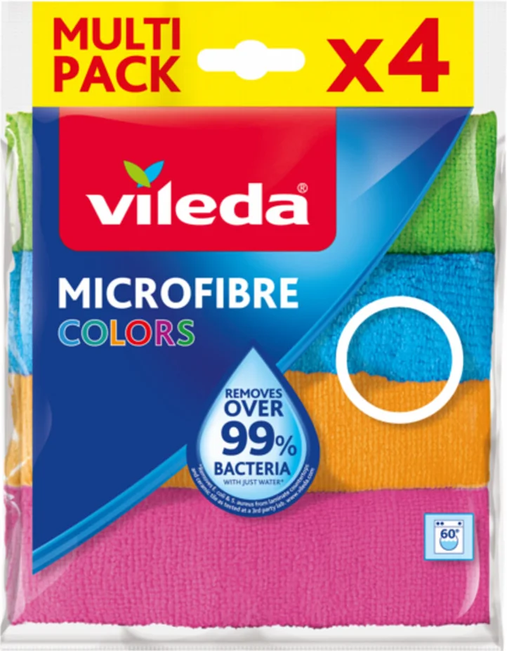 4x Vileda Microvezeldoek Colors 4 stuks