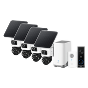 EufyCam S4 4-Pack + HomeBase 3 + Video Doorbell E340 + Chime