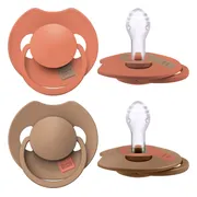 Difrax LOVI Prime Pacifier 6-18 Months - Granola/Orange 2ST