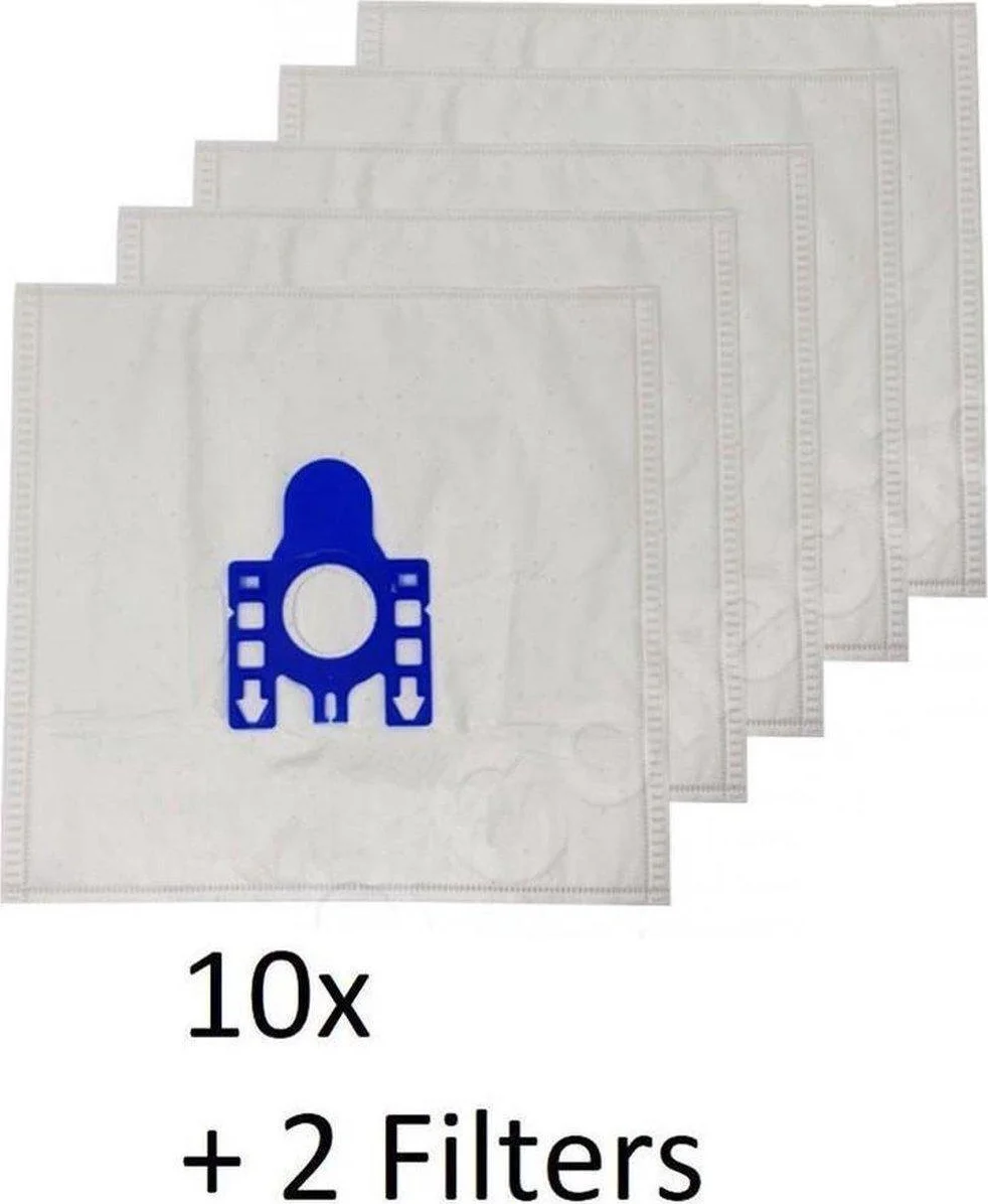 AA Commerce - Stofzuigerzakken - Geschikt voor Miele Complete C3 Black Diamond (EcoLine) - 10 stuks + 2 filters
