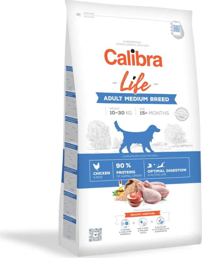 Calibra Life Adult Medium Hondenvoer Kip 12 kg