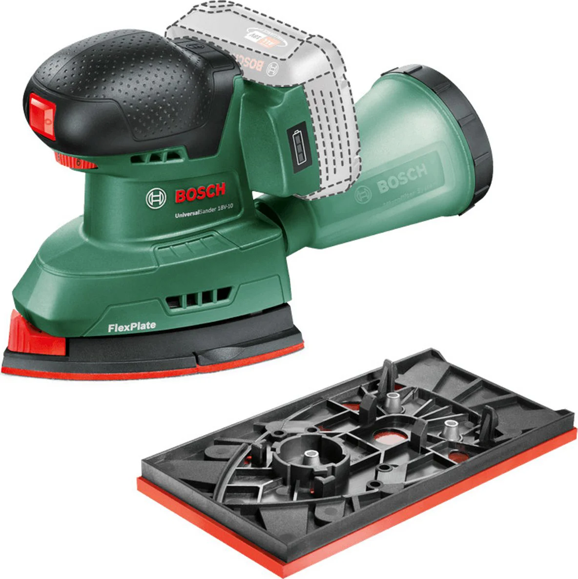 Bosch Universal Sander 18V-10 (zonder accu)