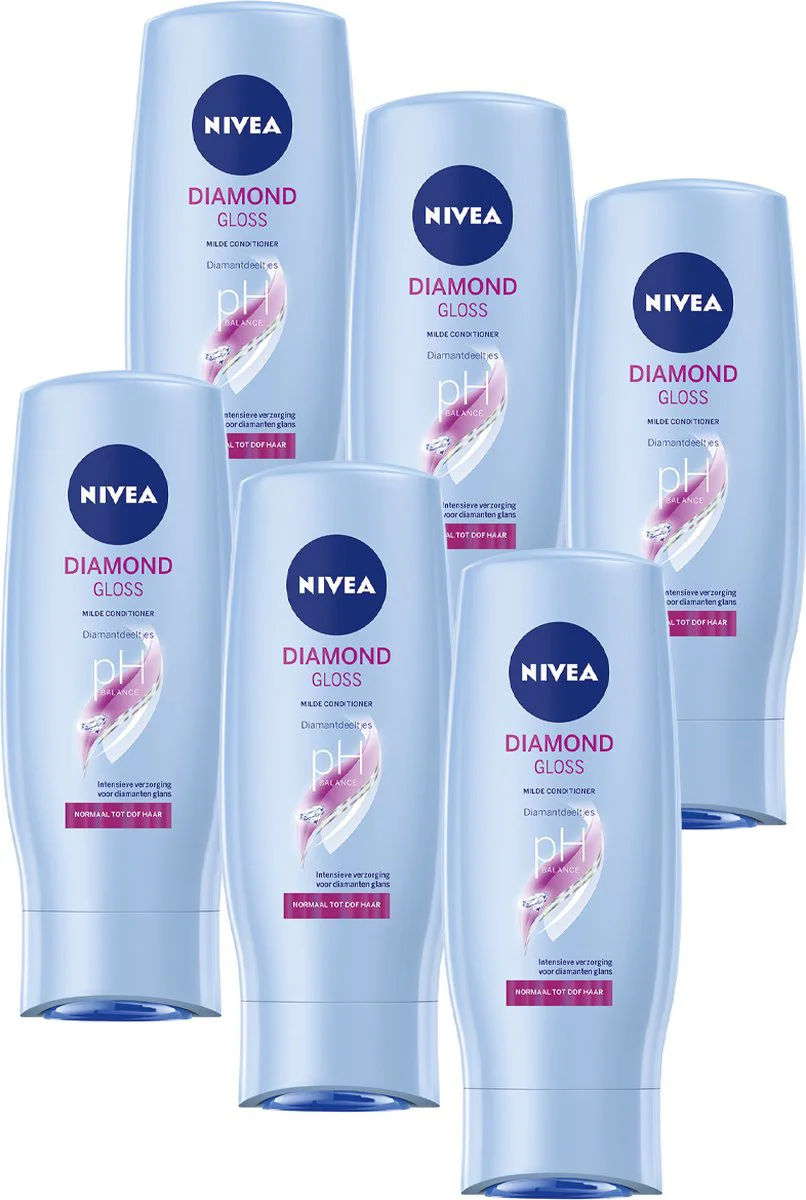 6x NIVEA Conditioner Diamond Gloss Care 200 ml