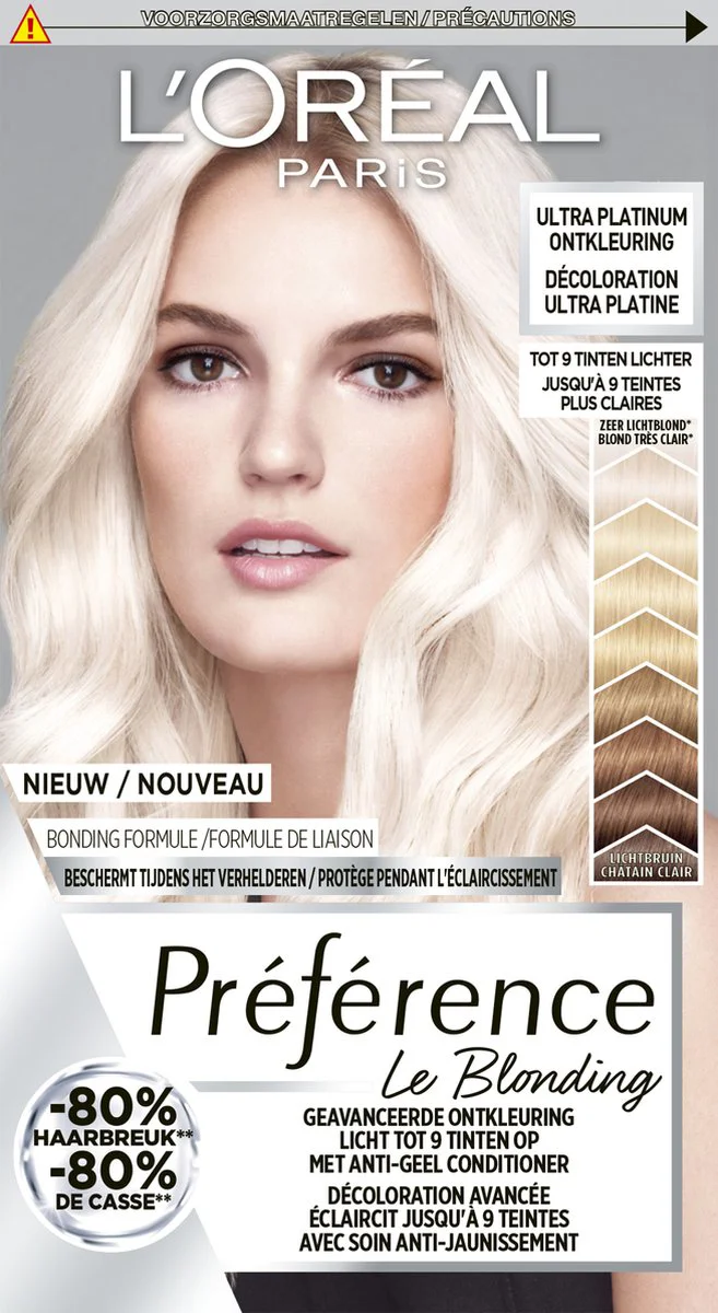 L'Oréal Préférence Le Blonding Ontkleuring Ultra Platinum - Platinum Blond