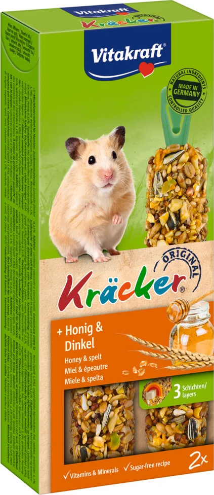 Vitakraft Hamster Kracker Honing - Spelt 2 stuks