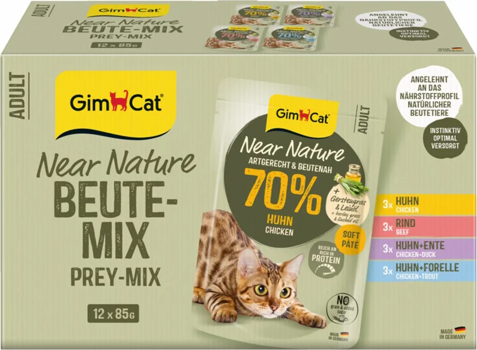 GimCat Kattenvoer Nat Near Nature mix 12 x 85 gr