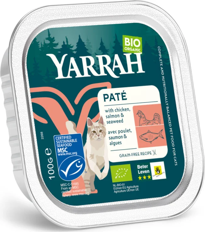 Yarrah Bio Kattenvoer Paté Zalm 100 gr