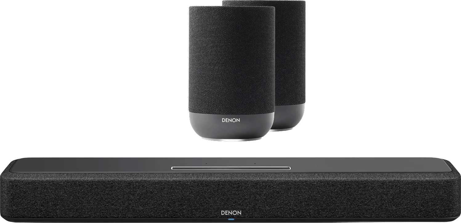 Denon Home Soundbar 550 + Denon Home 200 Zwart (2x)