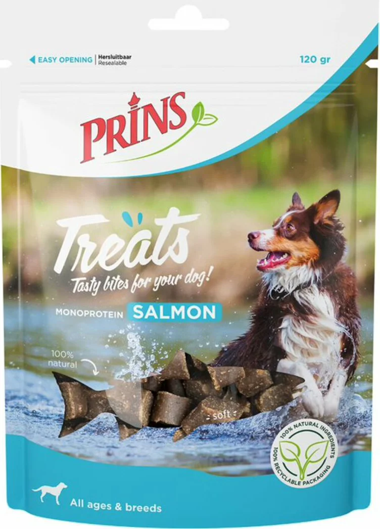 10x Prins Treats Hondensnacks Zalm 120 gr