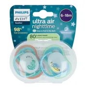 Avent Ultra Air Nighttime Fopspeen 6-18M 2ST